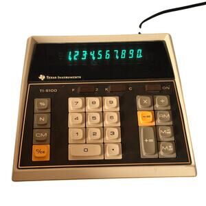 Texas Instruments TI-5100 Vintage 1970s Electric Calculator w 6 Foot Cord -Works